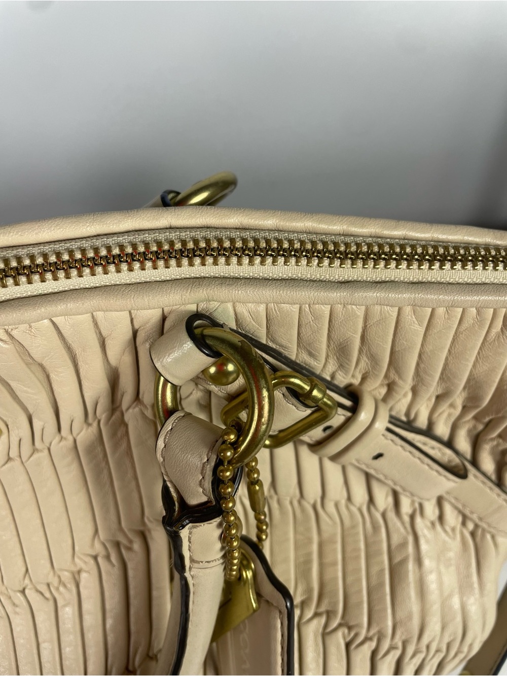 Authentic Coach Madison Gathered Leather Sophia Satchel Bag 15942 - Picture 14 of 14